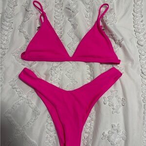 SHEIN Hot Pink Bikini Set